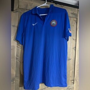 Nike Dri-FIT U.S. Open Basketball Championships Polo Shirt Blue Size M